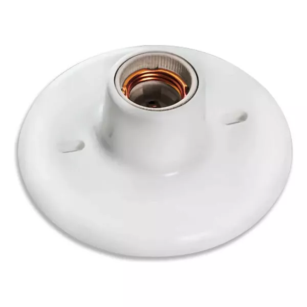 PLAFON OITAVADO PORCELANA - BRANCO - 100W ECOSTIK