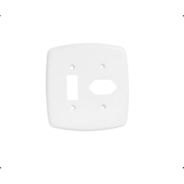 PLACA 4X4 1TECLA + 1 TOMADA RADIAL 1702.025 POLLAR 