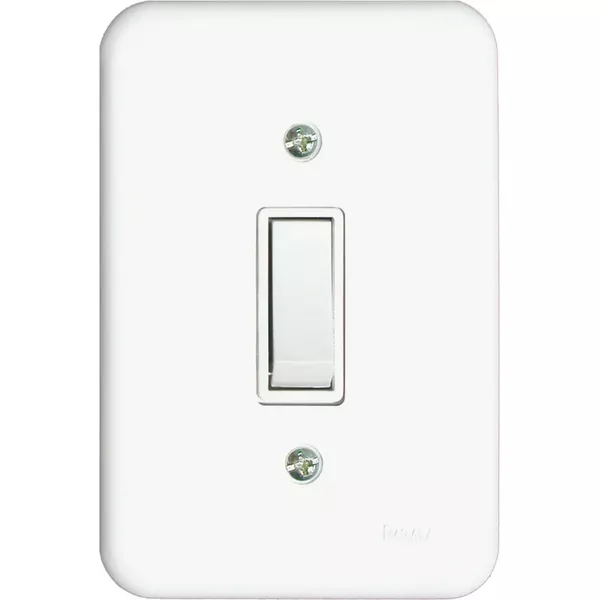  1 TECLA SIMPLES C/ PL BRANCA RADIAL 1901.002 POLLAR