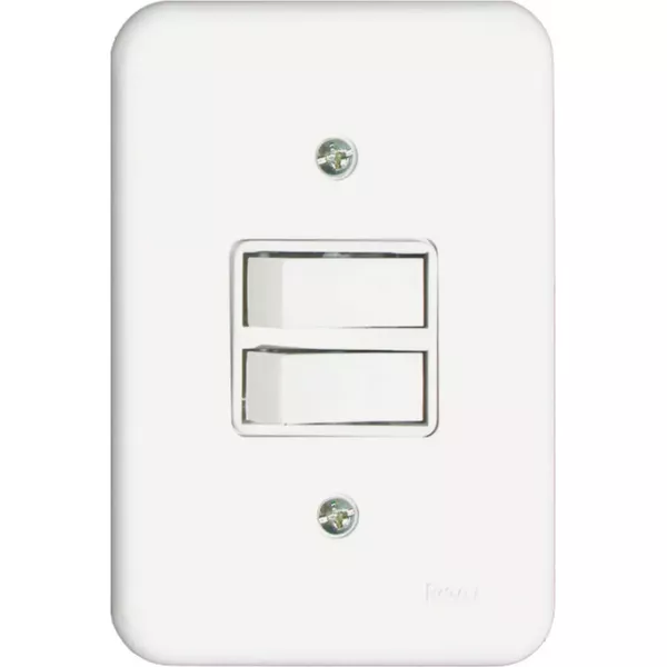 INTERRUPTOR 2 TECLAS SIMPLES 10A RADIAL 1901.003 POLLAR