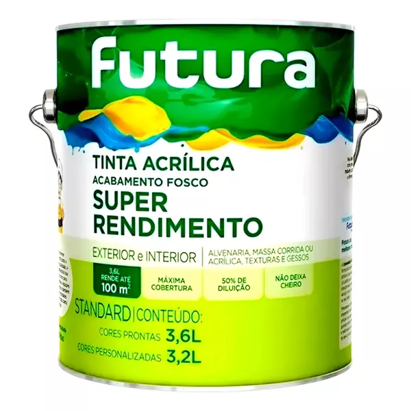 TINTA ACRILICA STANDARD SUPER RENDIMENTO BRANCO 3,6L