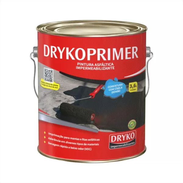 TINTA ASFALTICA PRIMER ACQUA 3,6L DRYKO