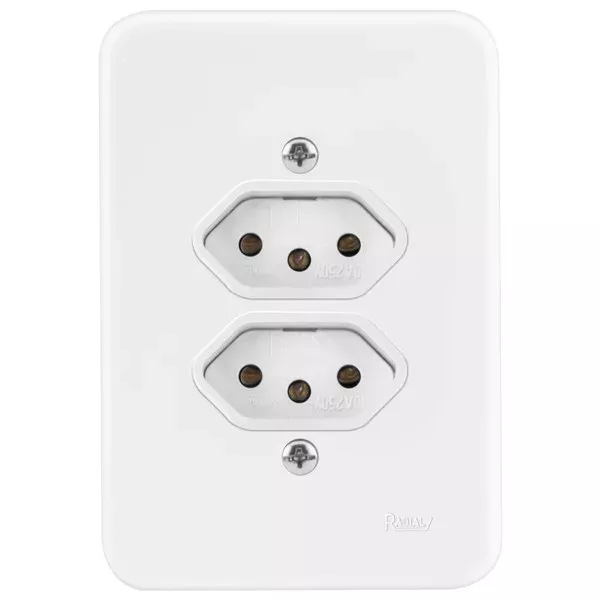  2 TOMADAS 2P+T DISTANCIADA 20A RADIAL 1901.217 POLLAR