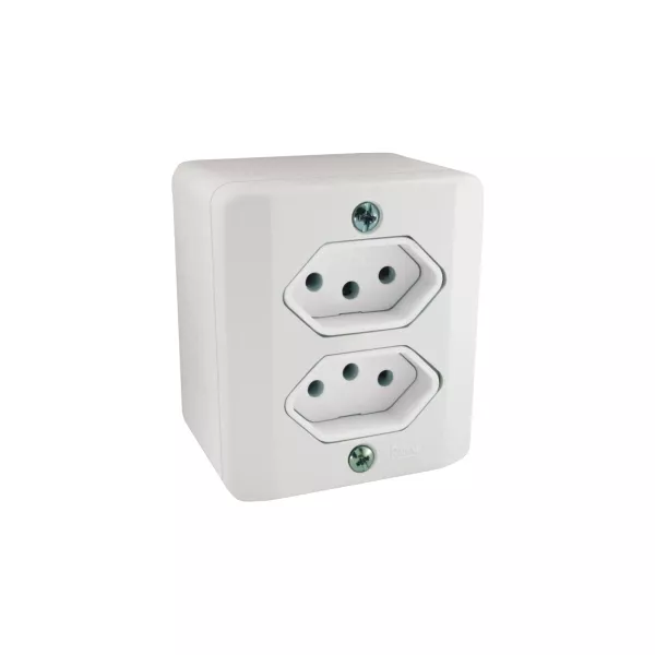 LINHA R 2 TOMADA 2P+T DISTAN BRANCA 10A RADIAL 1902.115 