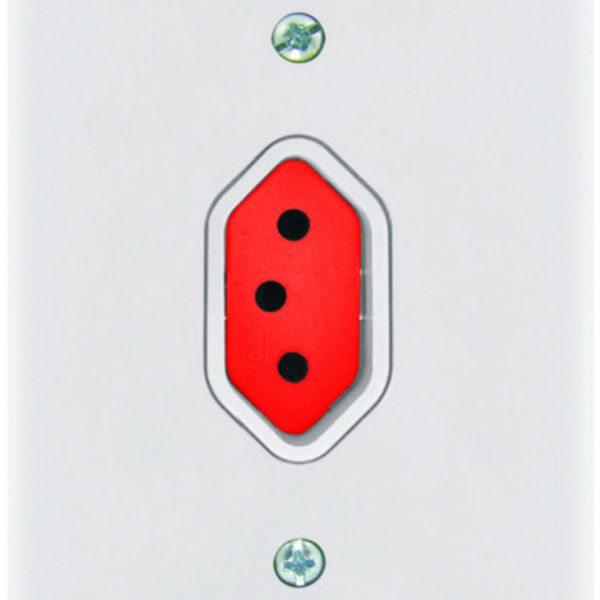 TOMADA 2P+T 20A VERMELHA C/ PLACA POLLAR RADIAL 1901.376