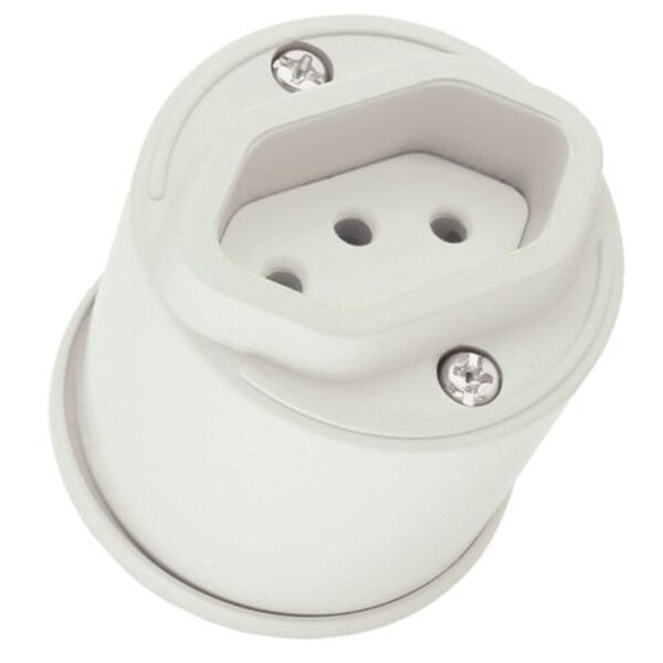 TOMADA REDONDA EXTERNA 2P+T 10A BRANCA RADIAL 1801.391 