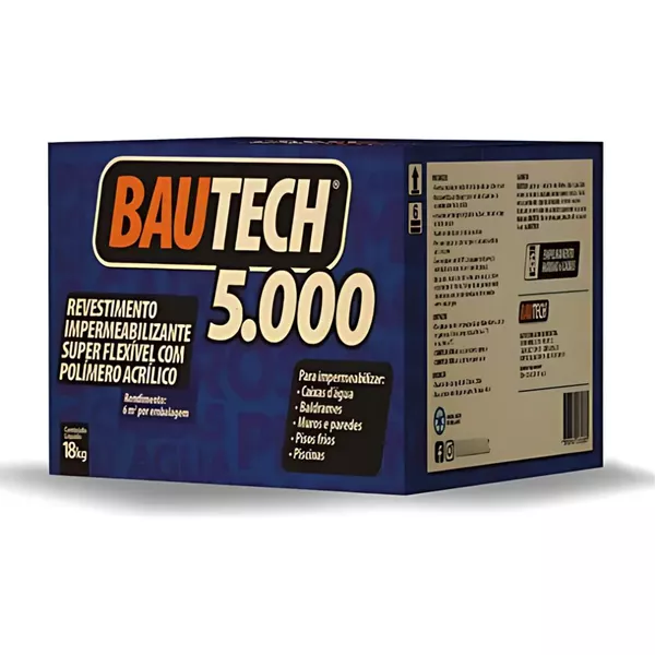 ARGAMASSA IMPERMEABILIZANTE BAUTECH 5000 SUPER 18KG 