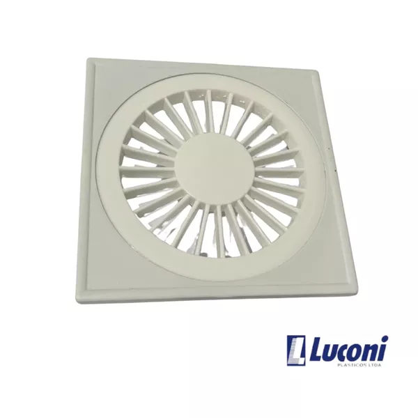 LUCONI 012 GRELHA QUADRADA BRANCA 100MM ABS 