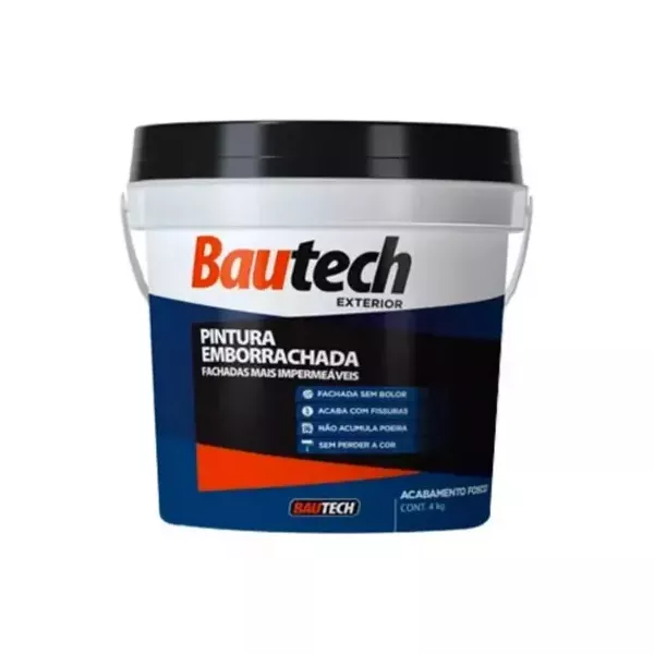  TINTA EMBORRACHADA IMPERMEABILIZANTE GRAFITE 4KG BAUTECH