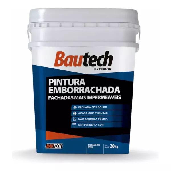 TINTA EMBORRACHADA IMPERMEABILIZANTES CINZA PLATINA 20KG