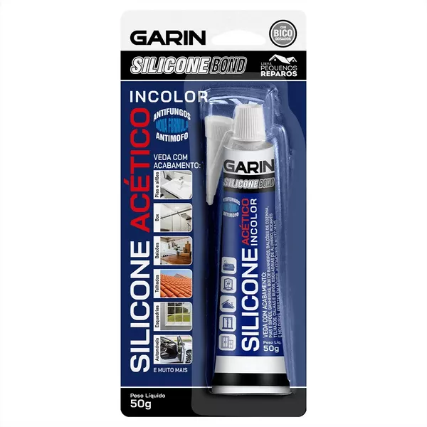 GARIN SILICONE BOND ACETICO INCOLOR BLISTER 50G