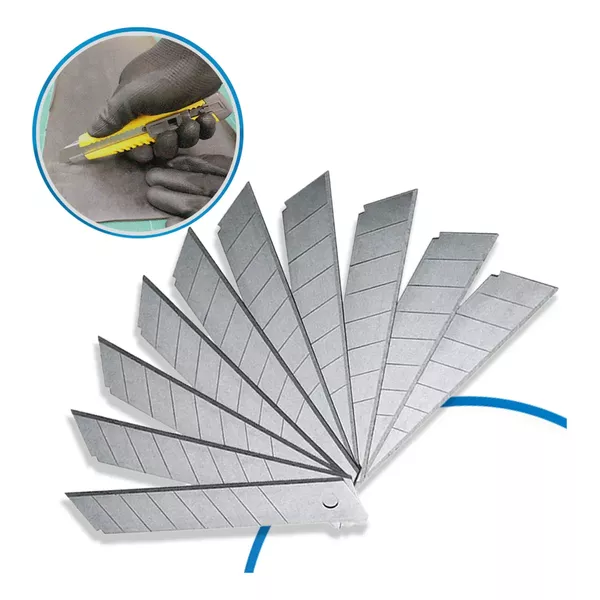  LAMINAS P/ ESTILETE 18MM 8TC CX 10 PECAS EDA 