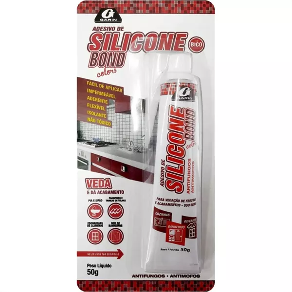 GARIN SILICONE BRANCO BLISTER 50G
