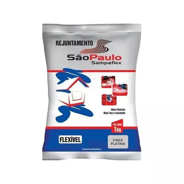 SAMPAFLEX REJUNTE CINZA PLATINA 1KG