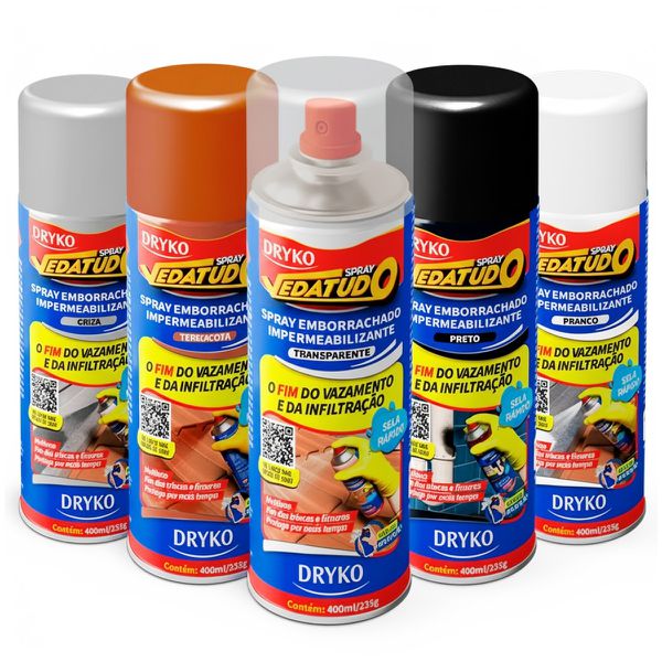 Spray Emborrachado Impermeabilizante Dryko Vedatudo 400ml
