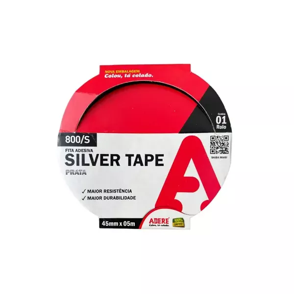 FITA SILVER TAPE PRATA 5M 800S ADERE