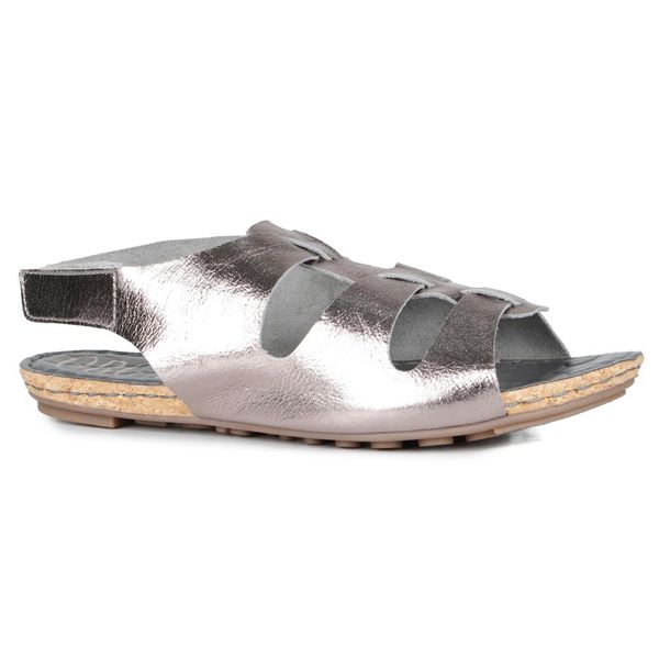 Rasteira Beatrice Velcro Inox