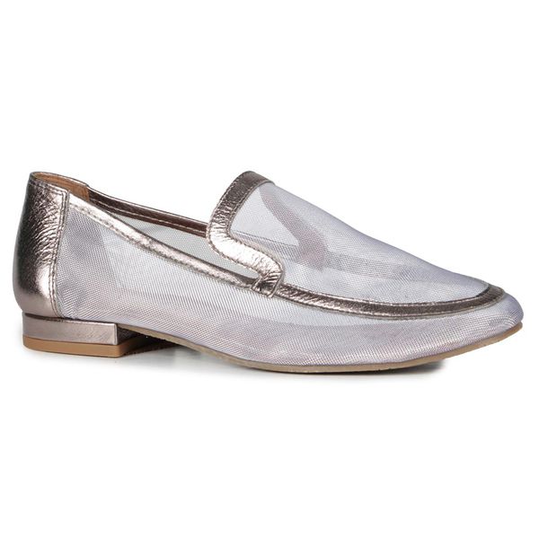 Mocassim Loafer Capri Tela Prata