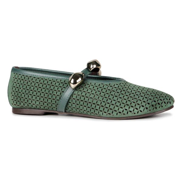 Sapatilha Ballet Flat Paris Camurça Bandeira