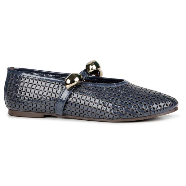 Sapatilha Ballet Flat Paris Verniz Marinho 