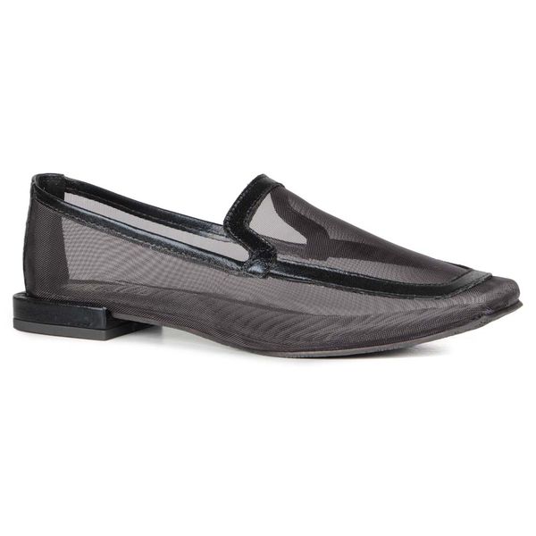Mocassim Loafer Rebeca Tela Preta