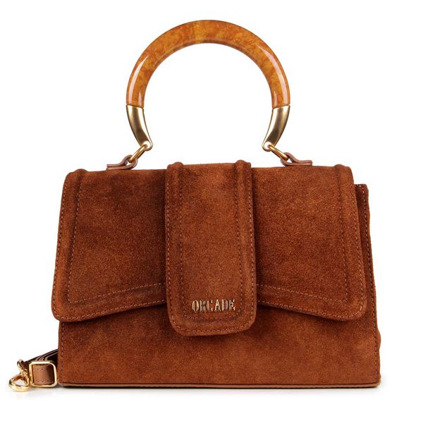 Bolsa Orcade Camurça Caramelo
