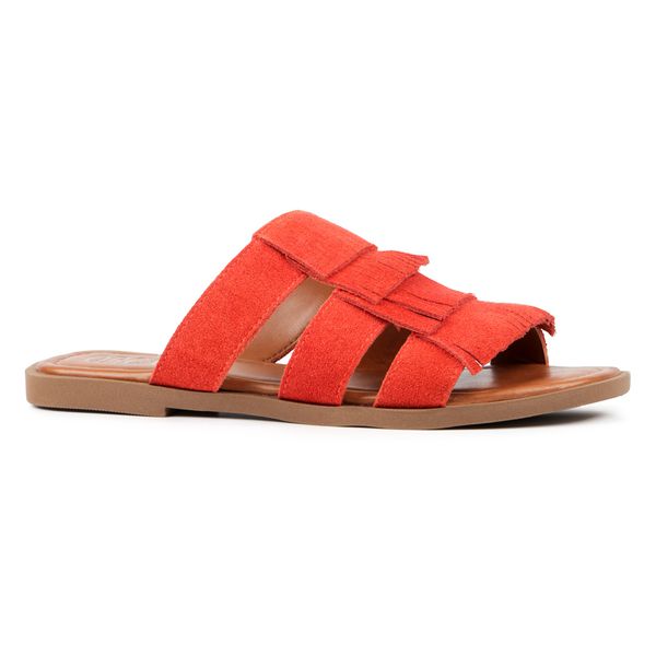 Rasteira Marbella Orcade Franjas Coral