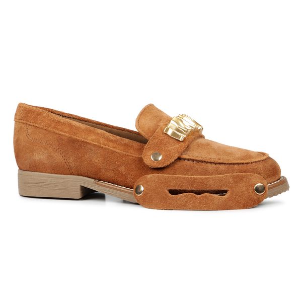 Loafer Vittoria Orcade Camurça Caramelo