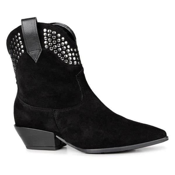 Bota Amber Western Camurça Preta