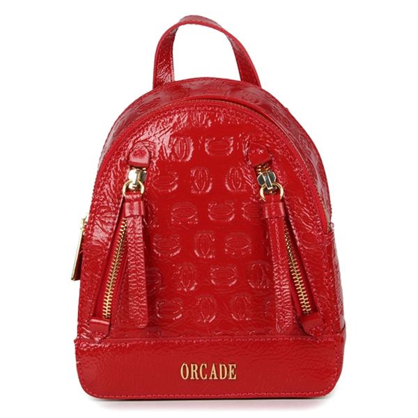 Mochila Orcade Estampada Verniz Vermelho