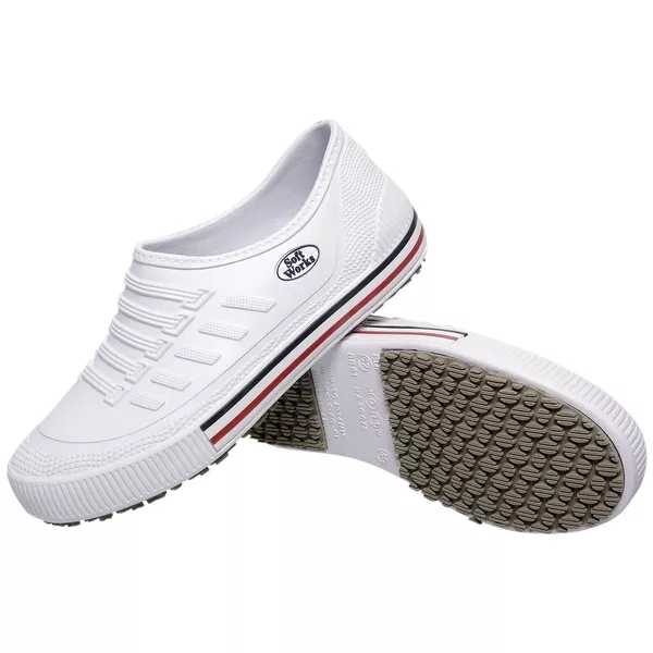 Soft Works Tênis De E.V.A C/ Solado Antiderrapante Branco Listra Vermelha BB81 | CA - 43860