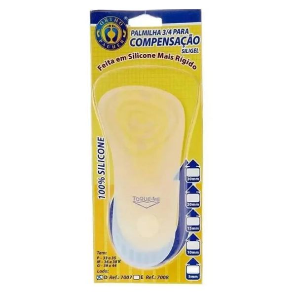 ORTHOPAUHER - PALMILHA 3/4 PARA COMPENSAÇÃO DIREITA G 3CM