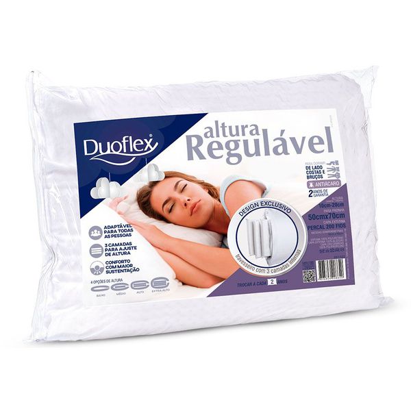 Travesseiro Altura Regulável Espuma - Duoflex