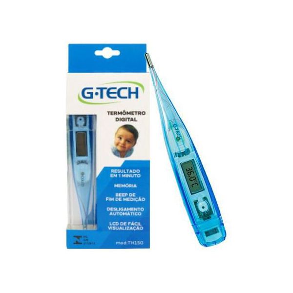 Termômetro Clínico Digital Gtech Azul TH150
