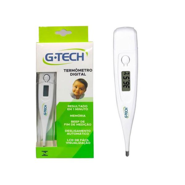 Termômetro Clínico Digital Gtech Branco TH1027