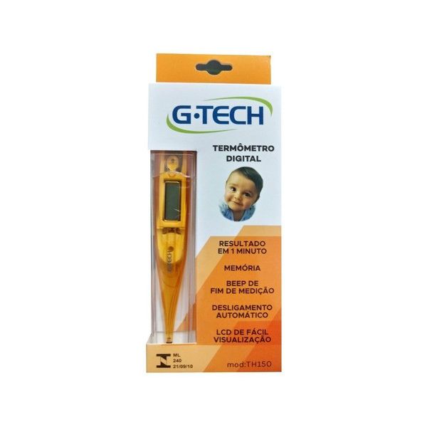 Termômetro Clínico Digital Gtech Laranja TH150