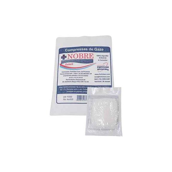 Fortclean - Compressa Gaze Ésteril 13 fios - 5un Nobre