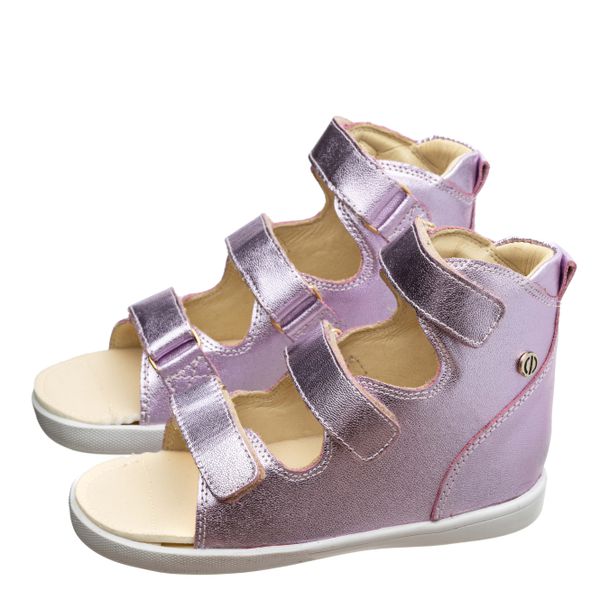 Sandália Palmilha Removível Playpé - Rosa Metalizada