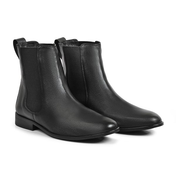 Bota de Frio - Chealsea em Couro de Carneiro e Lã - Torino Preta