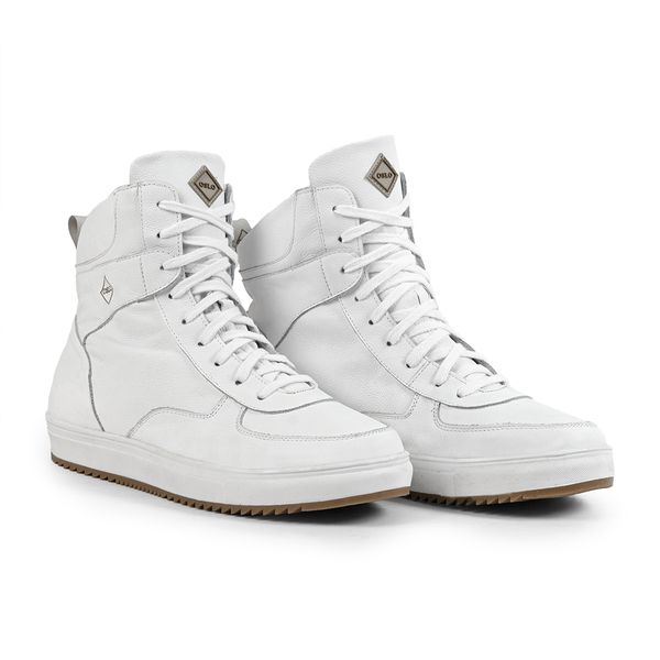 Tênis Masculino Branco - Boots para Inverno e Neve - Lã Interna, Couro Puro - Toronto Branco