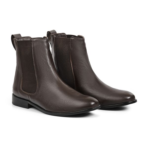 Bota de Frio - Chealsea em Couro de Carneiro e Lã - Torino Marrom