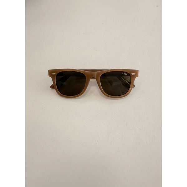 Óculos de Sol Unissex Zyon Bege Translúcido Lentes Marrons Proteção UVA/UVB