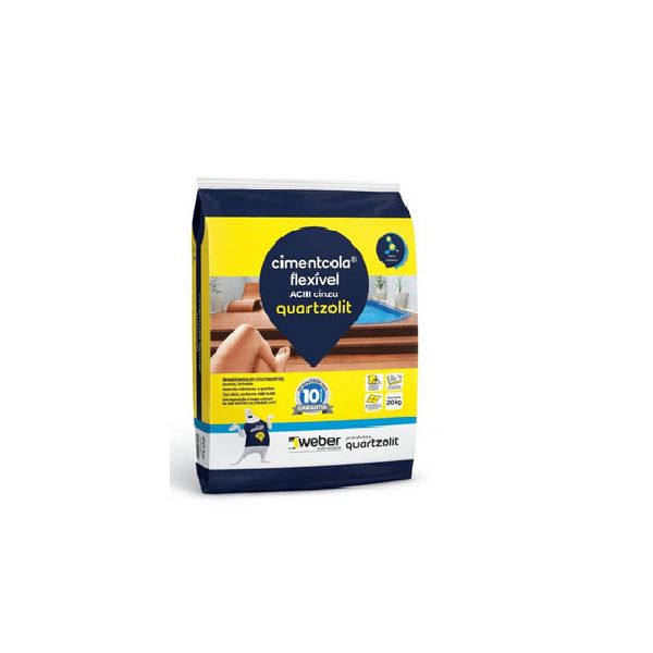 Argamassa AC3 Cinza Quartzolit 20KG