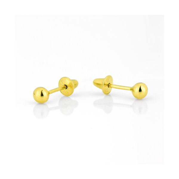 Brinco Bola em Ouro 2,5mm 18k 