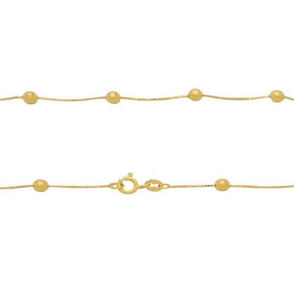 Corrente Veneziana com Bolinhas em Ouro 18K