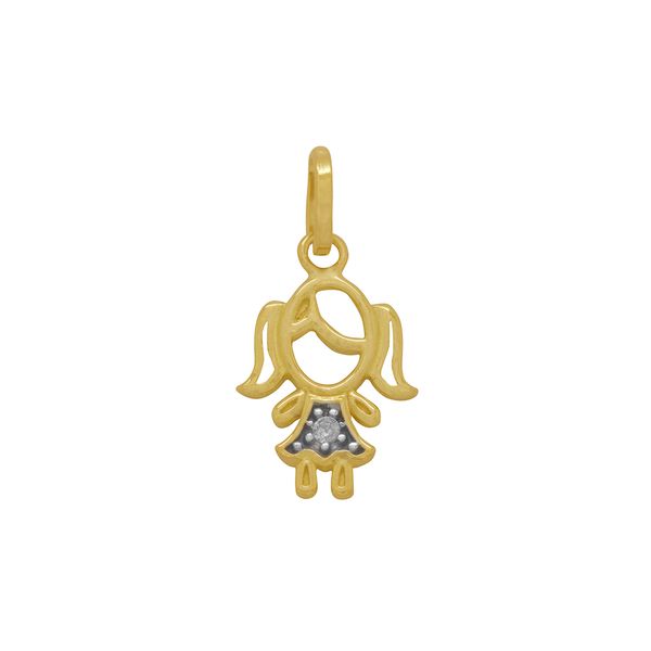 Pingente de Menina Ouro 18k 