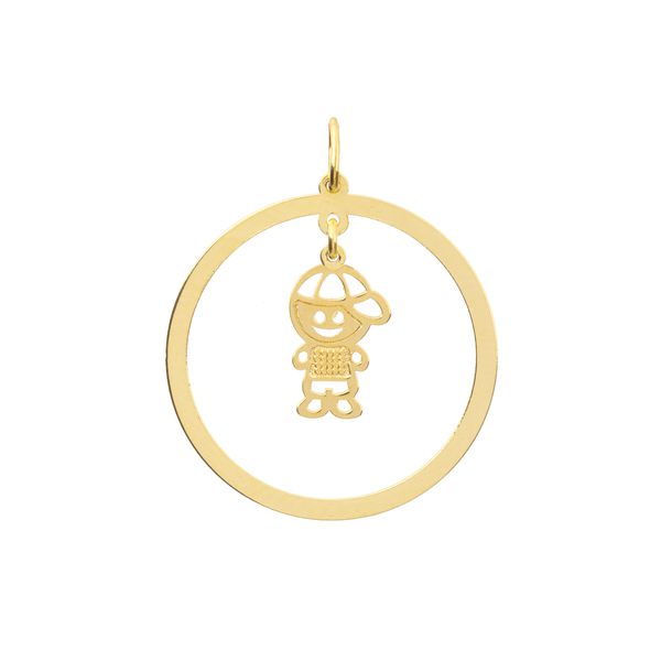 Pingente Menino Personalizado Ouro 18k