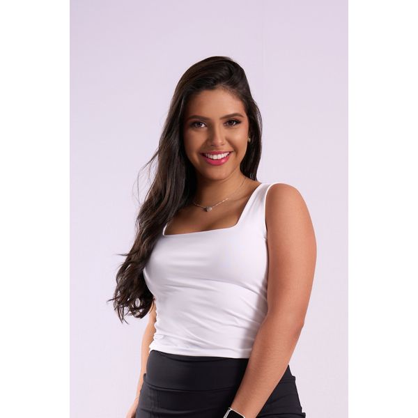 REGATA BASICA DECOTE QUADRADO- branco