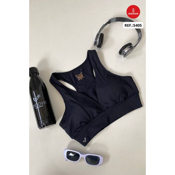TOP FITNESS BOJO REMOVIVEL DECOTE V NADADOR COS ANATOMICO- preto