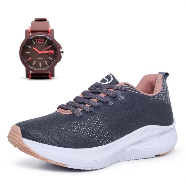 Tênis Feminino Esportivo+Brinde Relógio